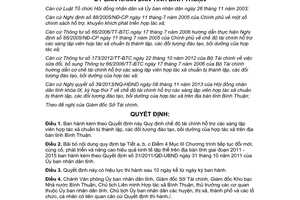 Quyết định 67/2013/QĐ-UBND chế độ tài chính hỗ trợ các sáng lập viên hợp tác xã tỉnh Bình Thuận