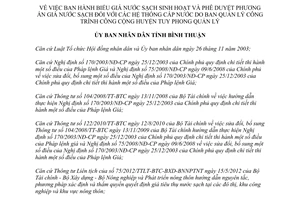 Quyết định 68/2013/QĐ-UBND biểu giá nước sạch sinh hoạt Bình Thuận