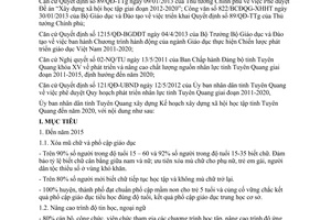 Kế hoạch số 92/KH-UBND 2013 xây dựng xã hội học tập Tuyên Quang đến 2020