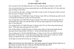 Quyết định 4008/QĐ-UBND 2013 Quy hoạch mạng lưới trường lớp học mầm non phổ thông Bình Định 2020