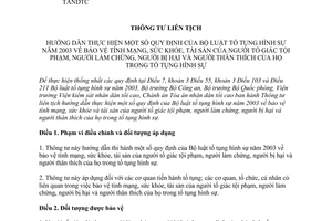 Thông tư liên tịch 13/2013/TTLT-BCA-BQP-VKSNDTC-TANDTC hướng dẫn Bộ luật tố tụng hình sự