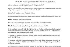 Thông tư 45/2013/TT-BYT Danh mục thuốc thiết yếu tân dược lần VI