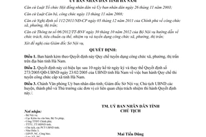 Quyết định 86/2013/QĐ-UBND Quy chế tuyển dụng công chức xã phường thị trấn Hà Nam