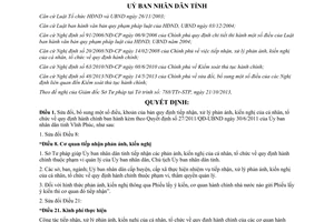 Quyết định 34/2013/QĐ-UBND sửa đổi kiểm soát thủ tục hành chính Vĩnh Phúc