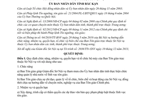 Quyết định 2421/2013/QĐ-UBND chức năng nhiệm vụ quyền hạn tổ chức Ban Tôn giáo Bắc Kạn 2013