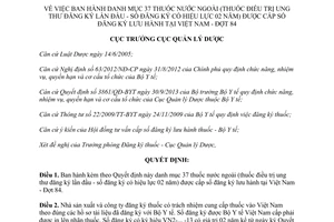Quyết định 420/QĐ-QLD 2013 thuốc nước ngoài trị ung thư được cấp số đăng ký lưu hành Đợt 84