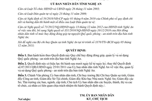 Quyết định 69/2013/QĐ-UBND đóng góp quản lý sử dụng Quỹ quốc phòng an ninh Nghệ An