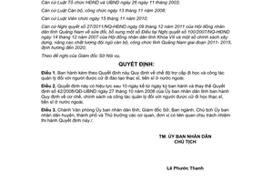 Quyết định 36/2013/QĐ-UBND trợ cấp người được cử đi đào tạo thạc sĩ tiến sĩ ở nước ngoài Quảng Nam