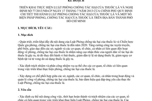 Kế hoạch 7031/KH-UBND 2014 thực hiện Luật Phòng chống tác hại thuốc lá 77/2013/NĐ-CP Hồ Chí Minh