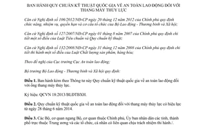 Thông tư 42/2013/TT-BLĐTBXH Quy chuẩn kỹ thuật thang máy thủy lực