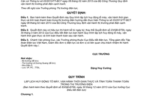 Quyết định 83/QĐ-ĐTĐL năm 2013 vận hành thời gian thực tính toán thanh toán thị trường điện