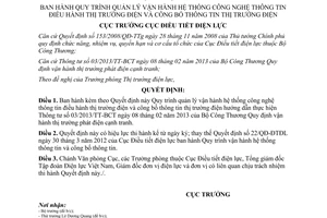 Quyết định 84/QĐ-ĐTĐL 2013 quản lý hệ thống công nghệ thông tin điều hành thị trường điện