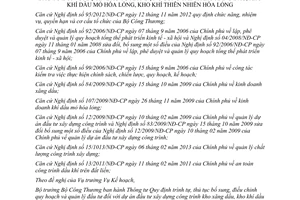 Thông tư 39/2013/TT-BCT thủ tục quy hoạch quản lý đầu tư xây dựng kho xăng dầu