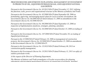 Circular No. 39/2013/TT-BCT projects of oil liquefied petroleum gas liquefied natural gas depots