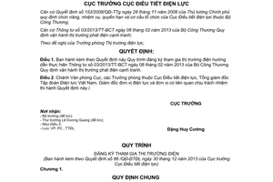 Quyết định 86/QĐ-ĐTĐL năm 2013 đăng ký tham gia thị trường điện