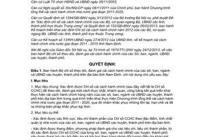 Quyết định 2591/QĐ-UBND 2013 Bộ chỉ số theo dõi đánh giá cải cách hành chính Nam Định