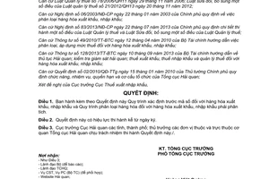 Quyết định 3987/QĐ-TCHQ năm 2013 Quy trình xác định mã số hàng hóa xuất nhập khẩu