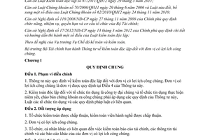 Thông tư 183/2013/TT-BTC kiểm toán độc lập đơn vị có lợi ích công chúng