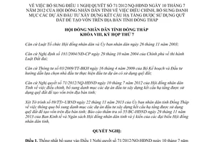 Nghị quyết 138/2013/NQ-HĐND bổ sung dự án xây dựng kết cấu hạ tầng theo 71/2012/NQ-HĐND Đồng Tháp