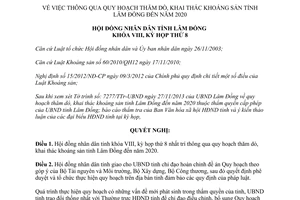 Nghị định 89/2013/NQ-HĐND Quy hoạch thăm dò khai thác khoáng sản Lâm Đồng đến 2020