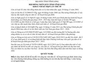 Nghị quyết 79/2013/NQ-HĐND hỗ trợ cộng tác viên dân số kiêm phòng chống suy dinh dưỡng Vĩnh Long