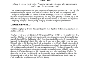 Thông báo 4980/TB-C41(C56) 2013 kết quả chuyển hóa địa bàn trọng điểm phức tạp an ninh