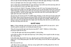 Nghị quyết 137/2013/NQ-HĐND điều chỉnh kế hoạch vốn đầu tư phát triển 2013 2015 Đồng Tháp