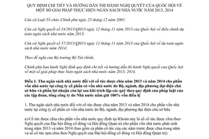 Nghị định 204/2013/NĐ-CP hướng dẫn Nghị quyết giải pháp thực hiện ngân sách nhà nước 2013 2014