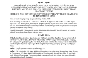 Quyết định 2986/QĐ-HĐPH năm 2013 hướng dẫn trợ giúp pháp lý hoạt động tố tụng