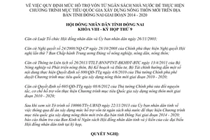 Nghị quyết 105/2013/NQ-HĐND hỗ trợ vốn từ ngân sách nhà nước xây dựng nông thôn mới Đồng Nai