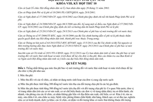 Nghị quyết 39/2013/NQ-HĐND phí bảo vệ môi trường nước thải sinh hoạt trích để lại đơn vị thu phí Tây Ninh