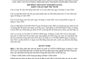 Nghị quyết 47/2013/NQ-HĐND hỗ trợ công nghiệp chế biến nông sản thủy sản xuất khẩu Kiên Giang