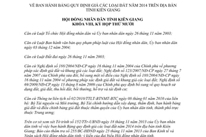 Nghị quyết 49/2013/NQ-HĐND giá đất 2014 Kiên Giang