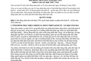 Nghị quyết 13/2013/NQ-HĐND nhiệm vụ phát triển kinh tế xã hội năm 2014 Bạc Liêu