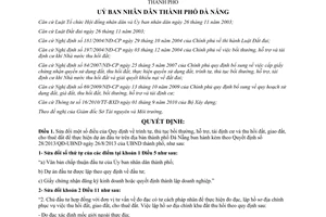 Quyết định 38/2013/QĐ-UBND sửa đổi bồi thường hỗ trợ tái định cư  thu hồi đất Đà Nẵng