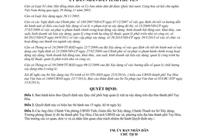 Quyết định 37/2013/QĐ-UBND Quy chế phối hợp quản lý trật tự xây dựng Tuy Hòa tỉnh Phú Yên