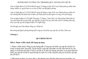 Thông tư 214/2013/TT-BQP hướng dẫn tìm kiếm quy tập hài cốt liệt sĩ