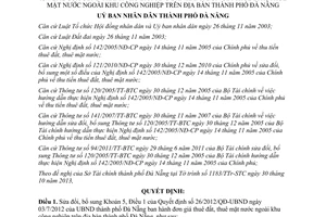 Quyết định 39/2013/QĐ-UBND sửa đổi đơn giá thuê đất thuê mặt nước ngoài khu công nghiệp Đà Nẵng