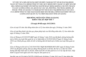 Nghị quyết 20/2013/NQ-HĐND sửa đổi Nghị quyết 08/2010/NQ-HĐND 02/2011/NQ-HĐND An Giang