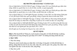 Quyết định 329/QĐ-BGDĐT 2014 tuyên truyền ứng phó biến đổi khí hậu phòng chống thiên tai