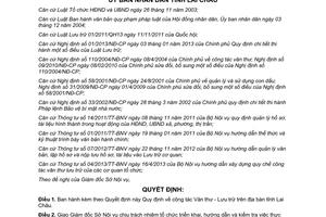 Quyết định 01/2014/QĐ-UBND Quy định công tác Văn thư Lưu trữ Lai Châu