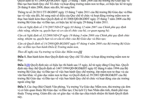 Văn bản hợp nhất 04/VBHN-BGDĐT năm 2014 tổ chức hoạt động trường mầm non tư thục