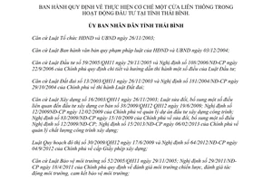 Quyết định 02/2014/QĐ-UBND cơ chế một cửa liên thông hoạt động đầu tư Thái Bình