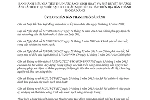Quyết định 06/2014/QĐ-UBND biểu giá tiêu thụ nước sạch sinh hoạt mục đích khác Đà Nẵng