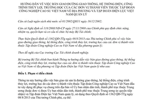 Thông tư 03/2014/TT-BTC hướng dẫn bàn giao đường giao thông hệ thống điện công trình thủy lợi