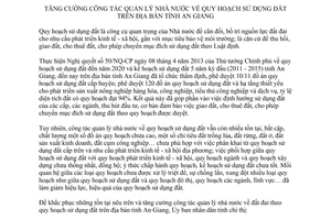 Chỉ thị 01/2014/CT-UBND quản lý nhà nước quy hoạch sử dụng đất An Giang