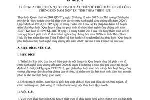 Kế hoạch 01/KH-UBND năm 201 phát triển hành nghề công chứng đến 2020 Thừa Thiên Huế