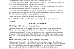 Thông tư 01/2014/TT-BTP hướng dẫn tập sự hành nghề công chứng