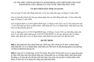 Quyết định 02/2014/QĐ-UBND giá dịch vụ khám chữa bệnh nhà nước An Giang