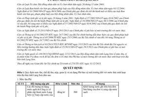 Quyết định 01/2014/QĐ-UBND phí bảo vệ môi trường nước thải sinh hoạt Lạng Sơn